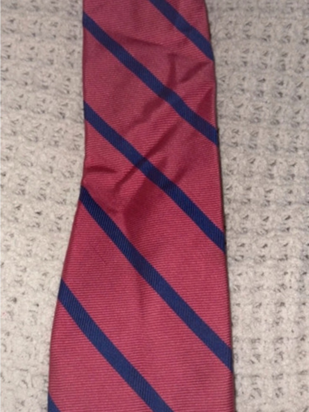 Nautica Red and Navy Diagonal Stripe Men’s Tie